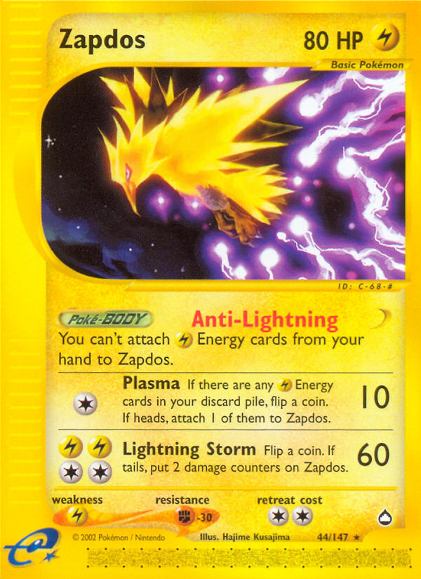 Zapdos (44/147) [Aquapolis] | Total Play