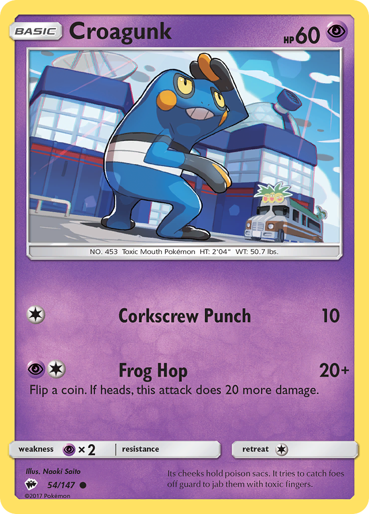 Croagunk (54/147) [Sun & Moon: Burning Shadows] | Total Play