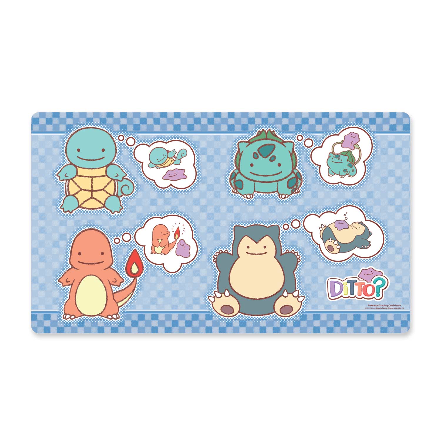 Playmat - Ditto? (Squirtle, Bulbasaur, Charmander, and Snorlax) | Total Play