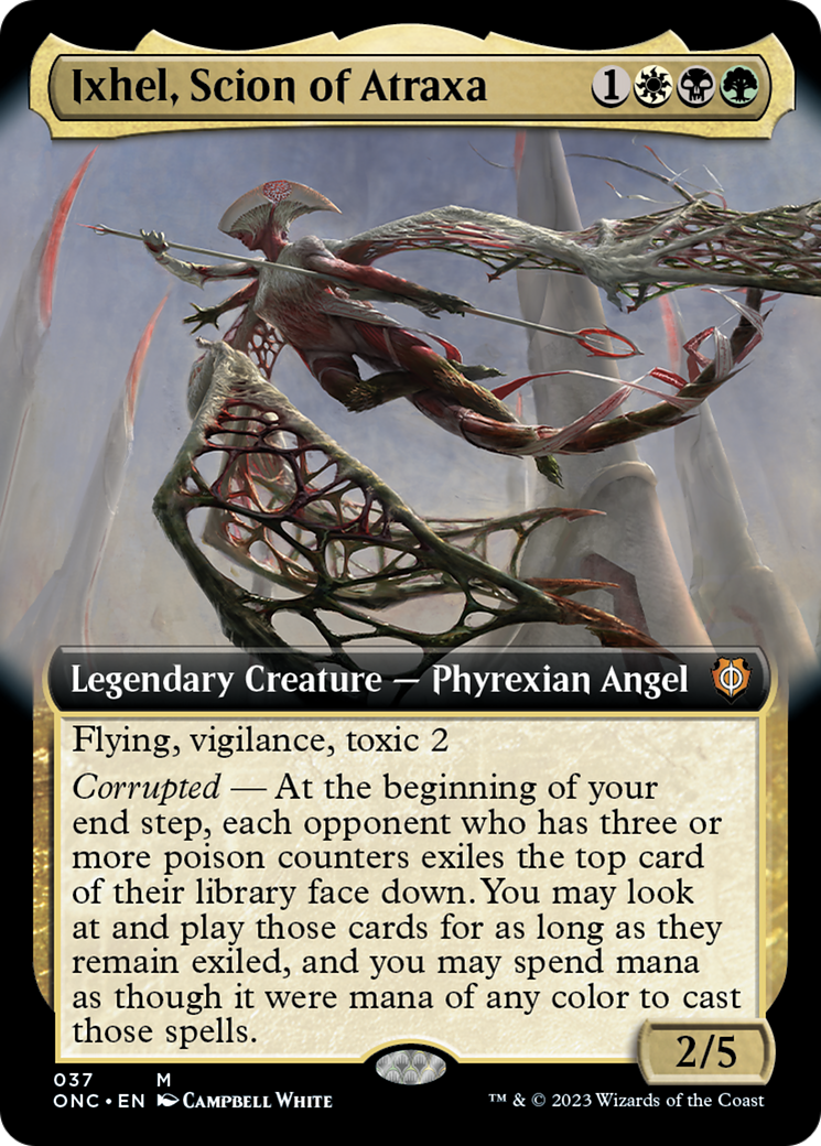 Ixhel, Scion of Atraxa (Extended Art) [Phyrexia: All Will Be One Commander] | Total Play