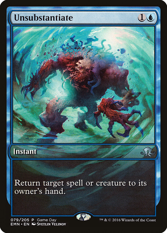 Unsubstantiate (Game Day) [Eldritch Moon Promos] | Total Play