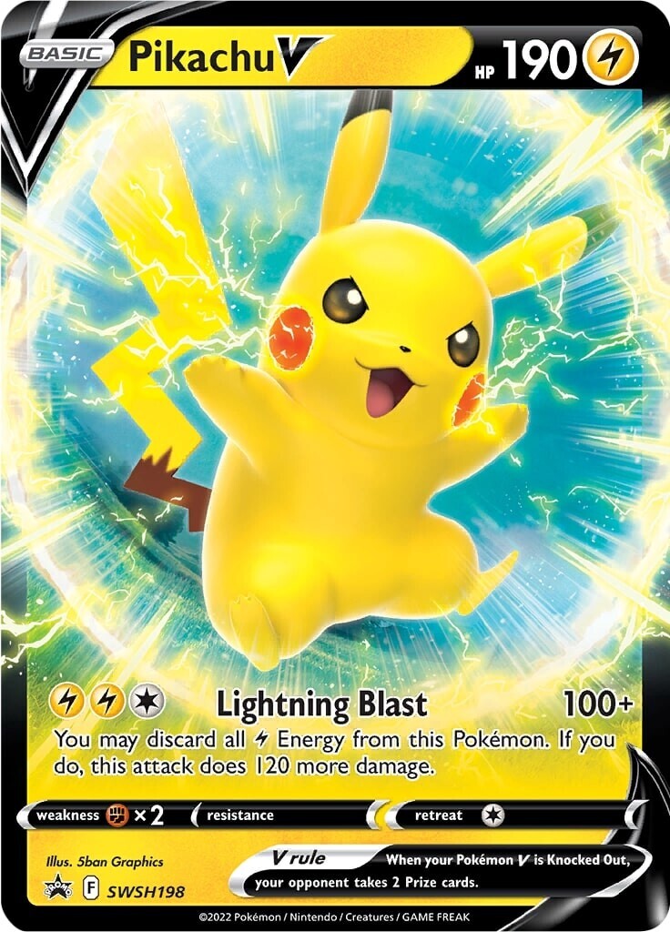Pikachu V (SWSH198) (Jumbo Card) [Sword & Shield: Black Star Promos] | Total Play