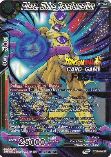 Frieza, Divine Transformation (Card Game Fest 2022) (BT12-100) [Tournament Promotion Cards] | Total Play