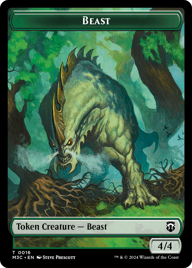 Beast (0016) // Copy Double-Sided Token [Modern Horizons 3 Commander Tokens] | Total Play