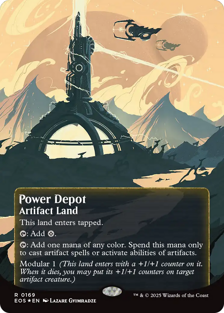 Power Depot (0169) (Borderless) (Galaxy Foil) [Edge of Eternities: Stellar Sights] | Total Play
