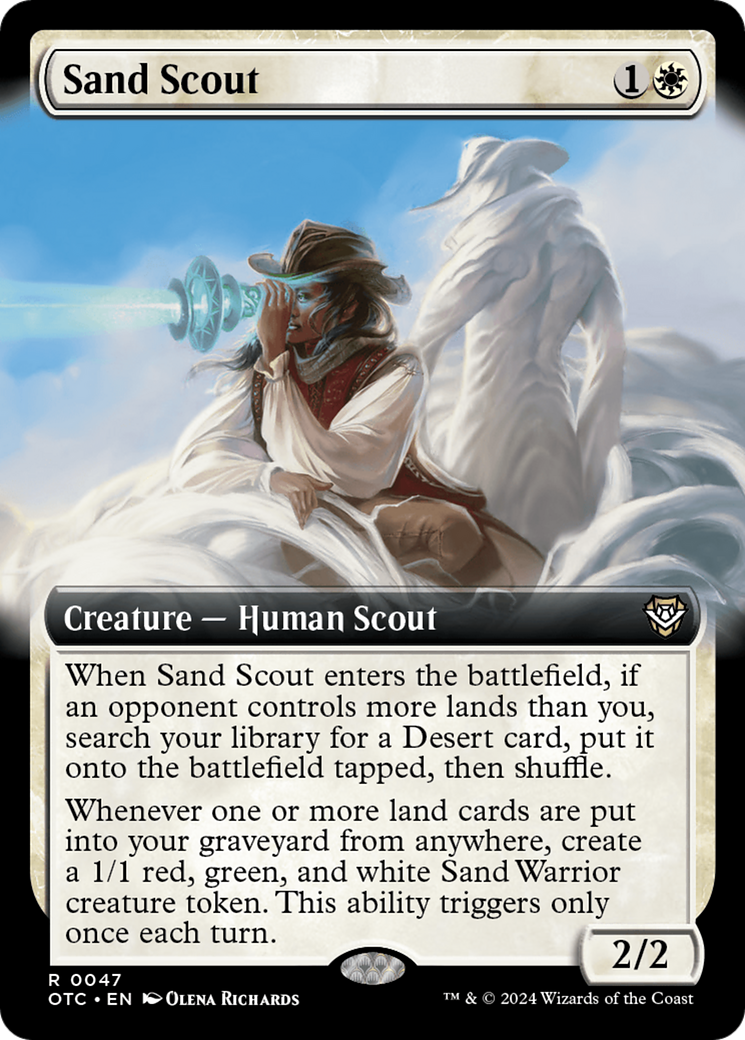 Sand Scout (Extended Art) [Outlaws of Thunder Junction Commander] | Total Play