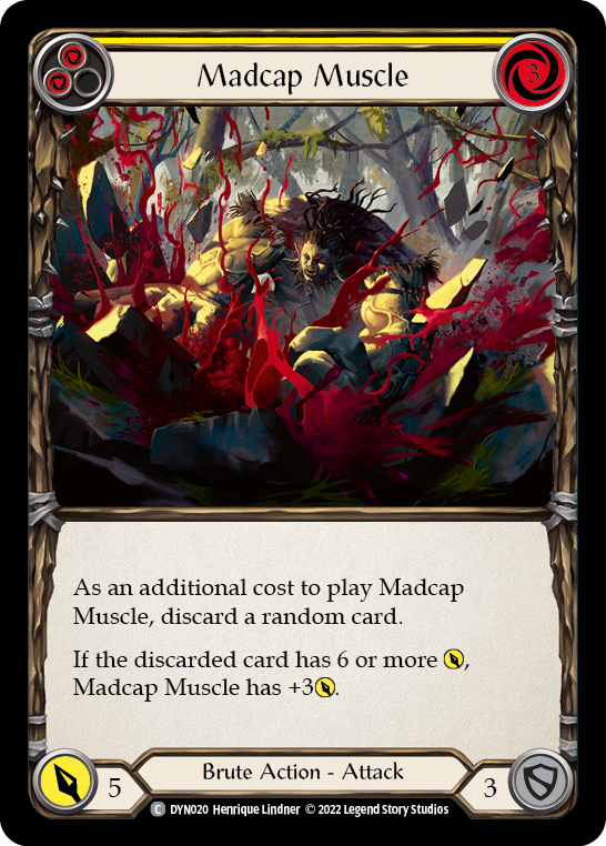Madcap Muscle (Yellow) [DYN020] (Dynasty)  Rainbow Foil | Total Play