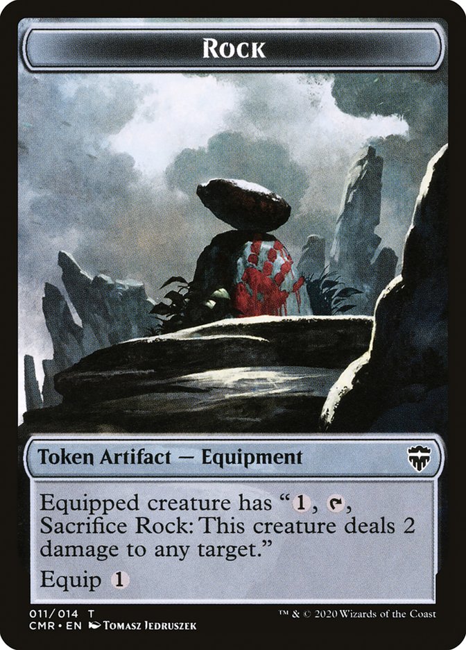 Rock // Treasure Double-Sided Token [Commander Legends Tokens] | Total Play