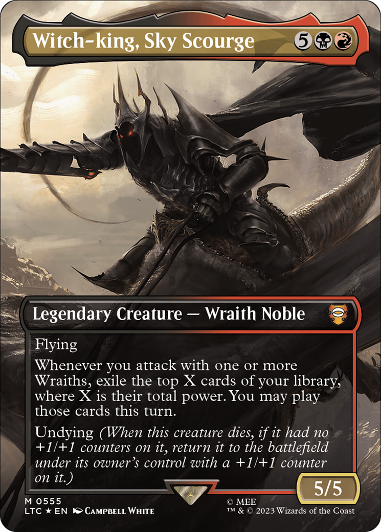 Witch-king, Sky Scourge (Borderless) (Surge Foil) [The Lord of the Rings: Tales of Middle-Earth Commander] | Total Play