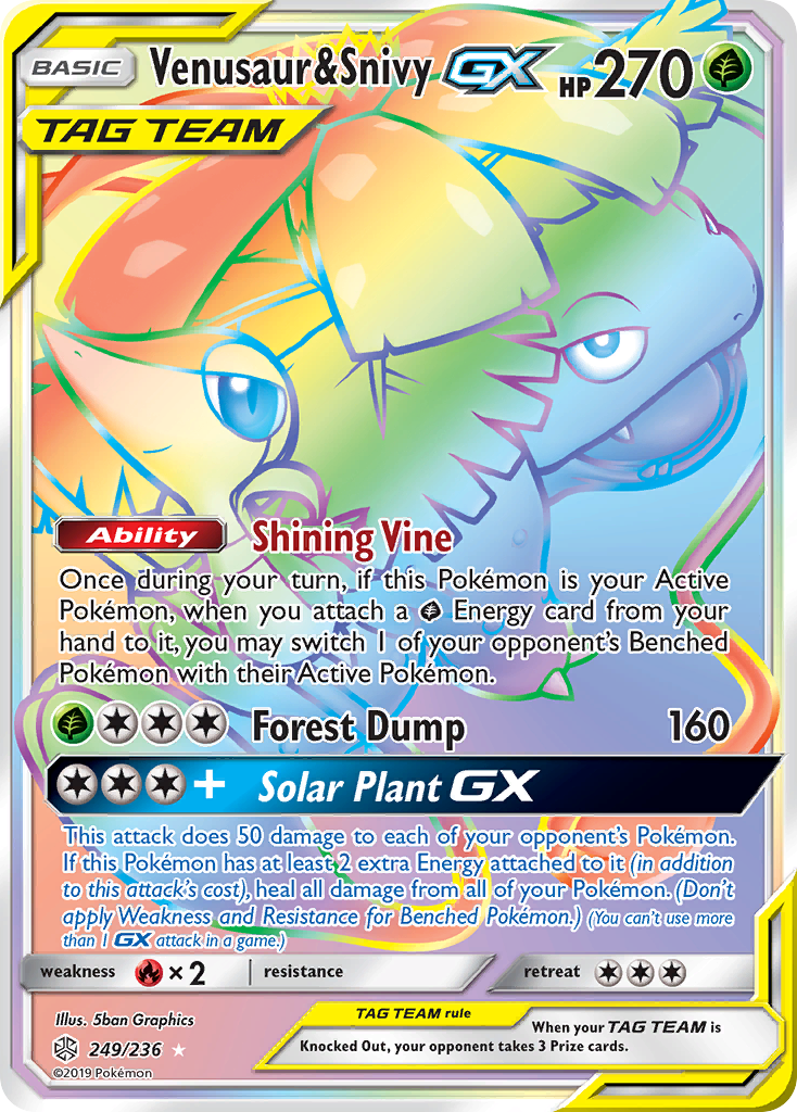 Venusaur & Snivy GX (249/236) [Sun & Moon: Cosmic Eclipse] | Total Play