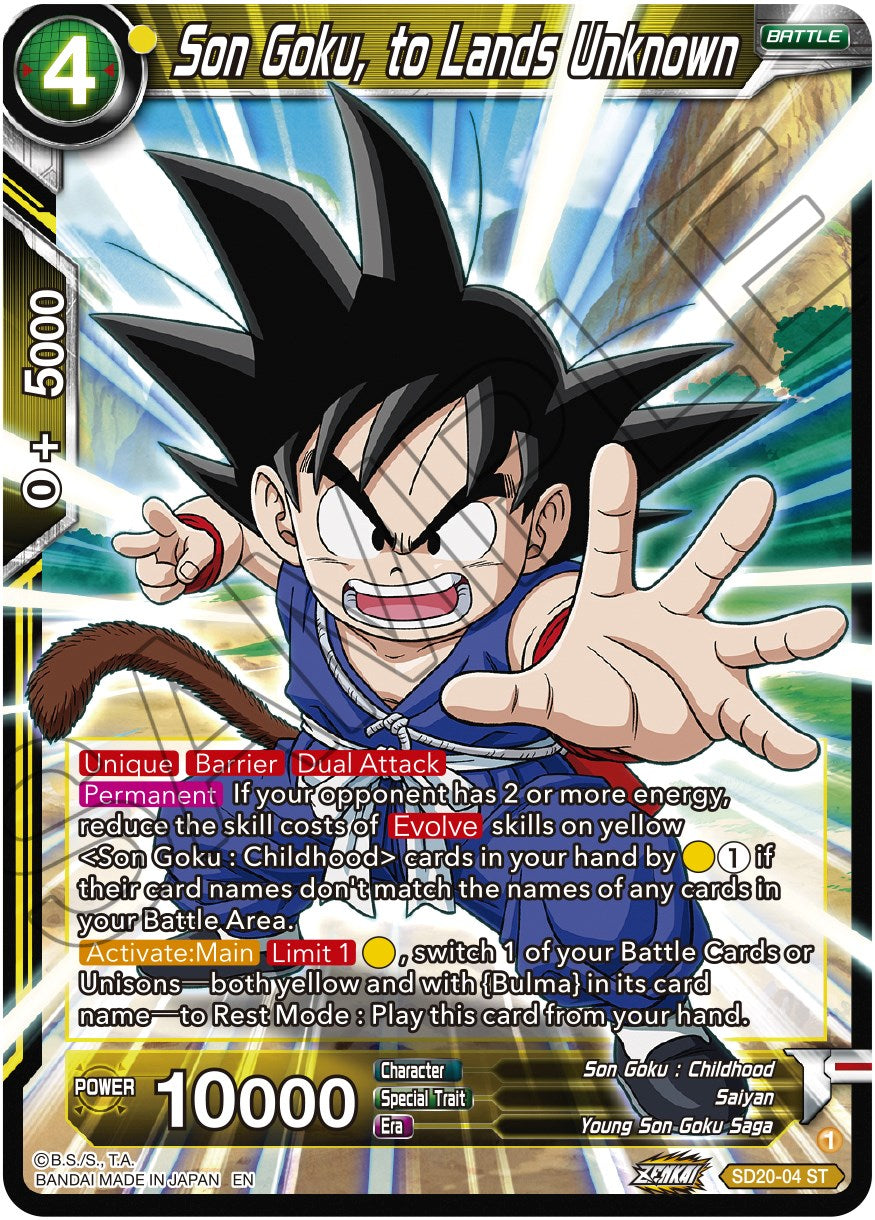 Son Goku, to Lands Unknown (SD20-04) [Dawn of the Z-Legends] | Total Play