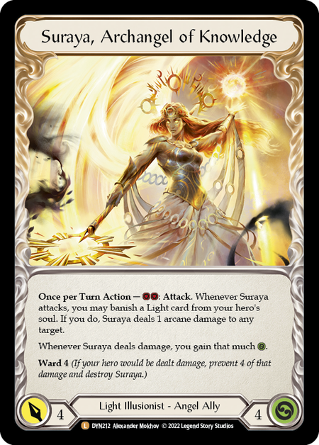 Invoke Suraya // Suraya, Archangel of Knowledge [DYN212] (Dynasty)  Rainbow Foil | Total Play