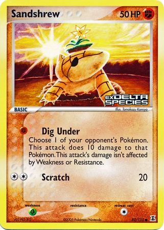 Sandshrew (82/113) (Stamped) [EX: Delta Species] | Total Play