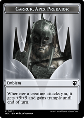 Garruk, Apex Predator Emblem // Saproling Double-Sided Token [Modern Horizons 3 Commander Tokens] | Total Play