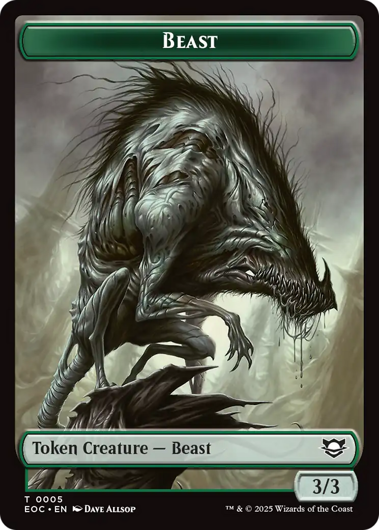 Clue // Beast (0005) Double-Sided Token [Edge of Eternities Commander Tokens] | Total Play