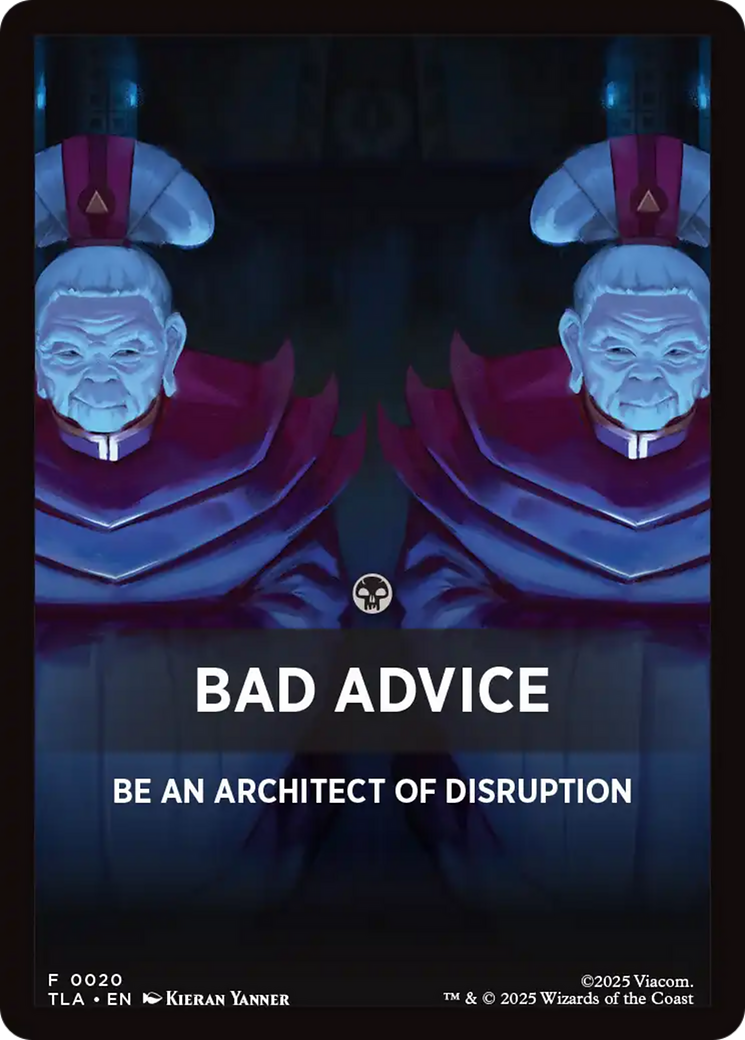 Bad Advice Theme Card [Avatar: The Last Airbender Tokens] | Total Play