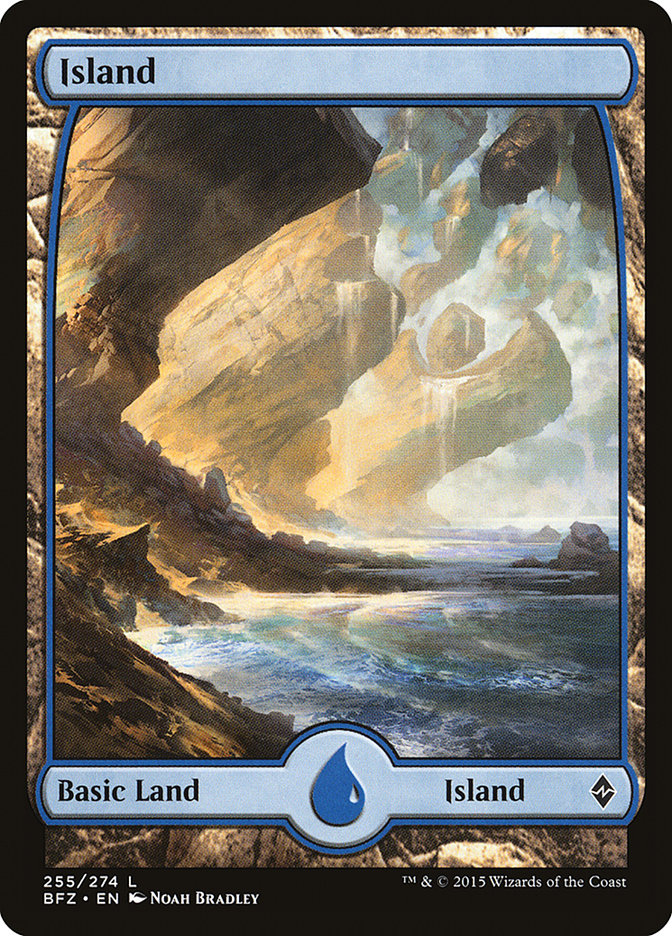 Island (255) (Full Art) [Battle for Zendikar] | Total Play