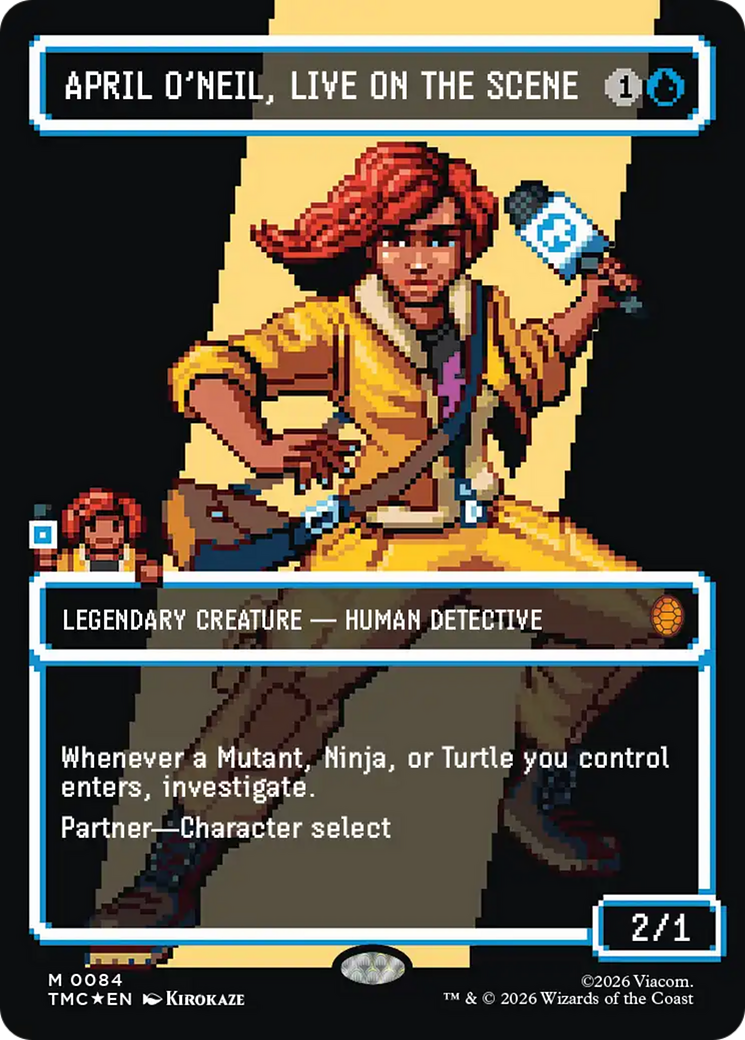April O'Neil, Live on the Scene (Borderless) (Surge Foil) [Teenage Mutant Ninja Turtles Commander] | Total Play