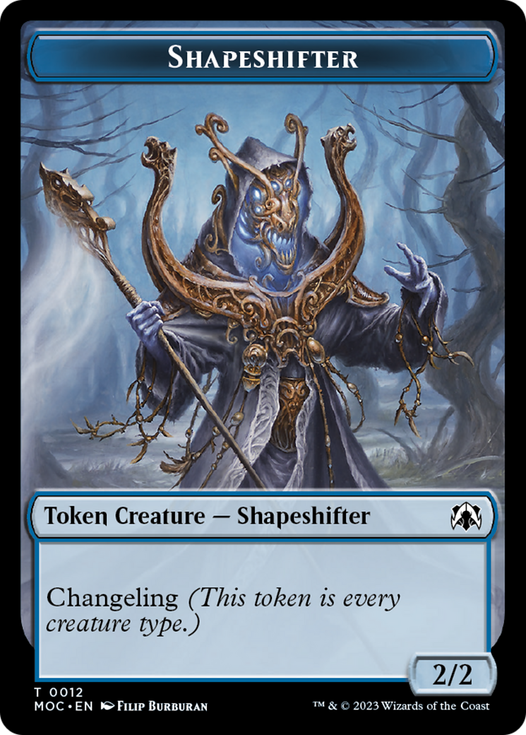 Blood // Shapeshifter Double-Sided Token [March of the Machine Commander Tokens] | Total Play