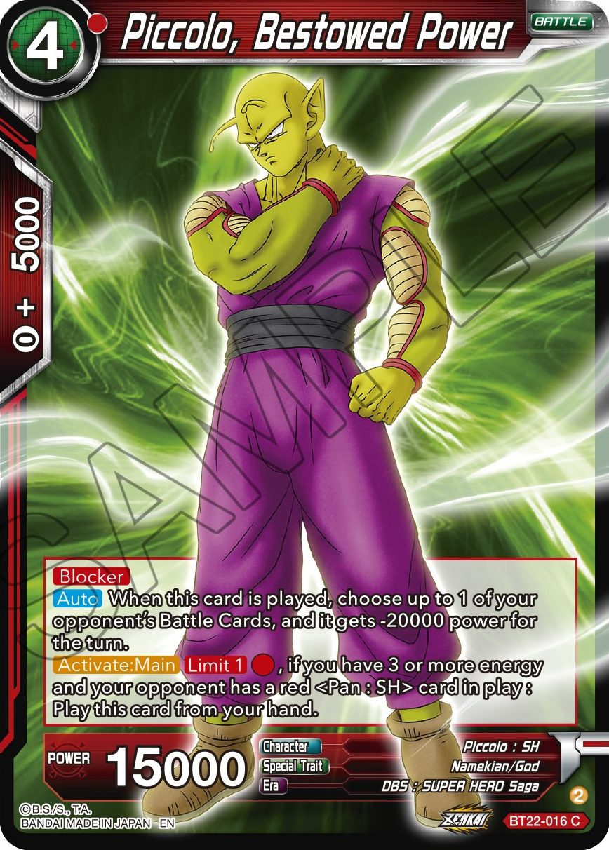 Piccolo, Bestowed Power (BT22-016) [Critical Blow] | Total Play
