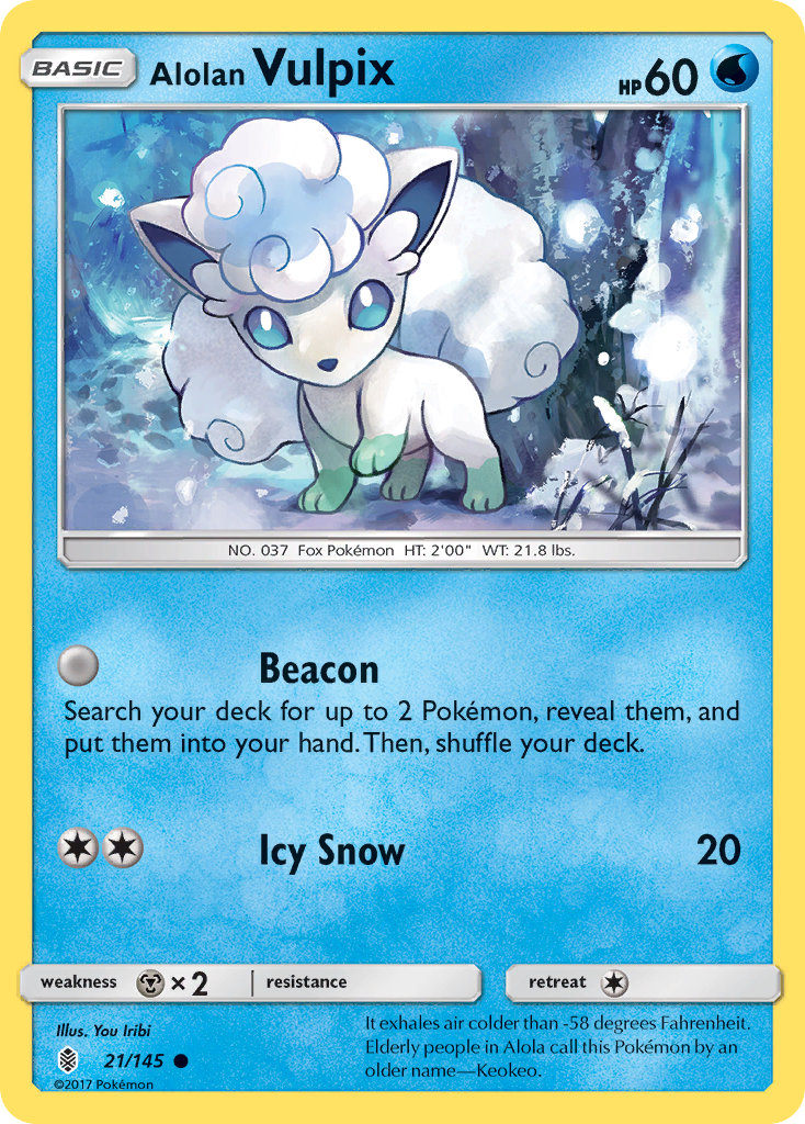 Alolan Vulpix (21/145) [Sun & Moon: Guardians Rising] | Total Play