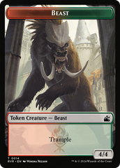 Spirit (0018) // Beast Double-Sided Token [Ravnica Remastered Tokens] | Total Play