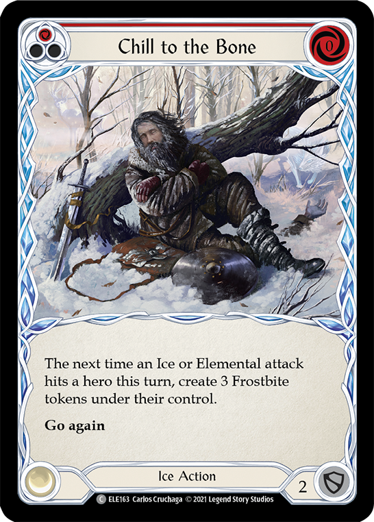 Chill to the Bone (Red) [ELE163] (Tales of Aria)  1st Edition Rainbow Foil | Total Play