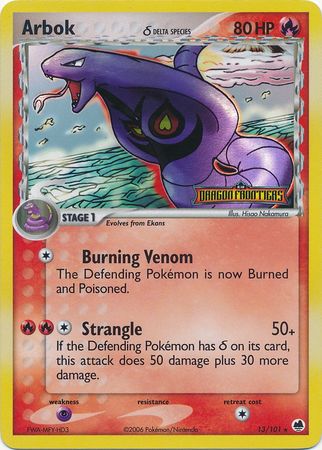 Arbok (13/101) (Delta Species) (Stamped) [EX: Dragon Frontiers] | Total Play