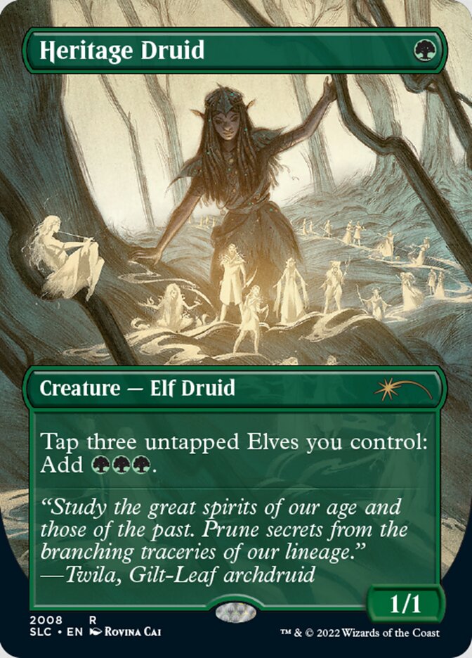 Heritage Druid (Borderless) [Secret Lair Countdown Kit] | Total Play