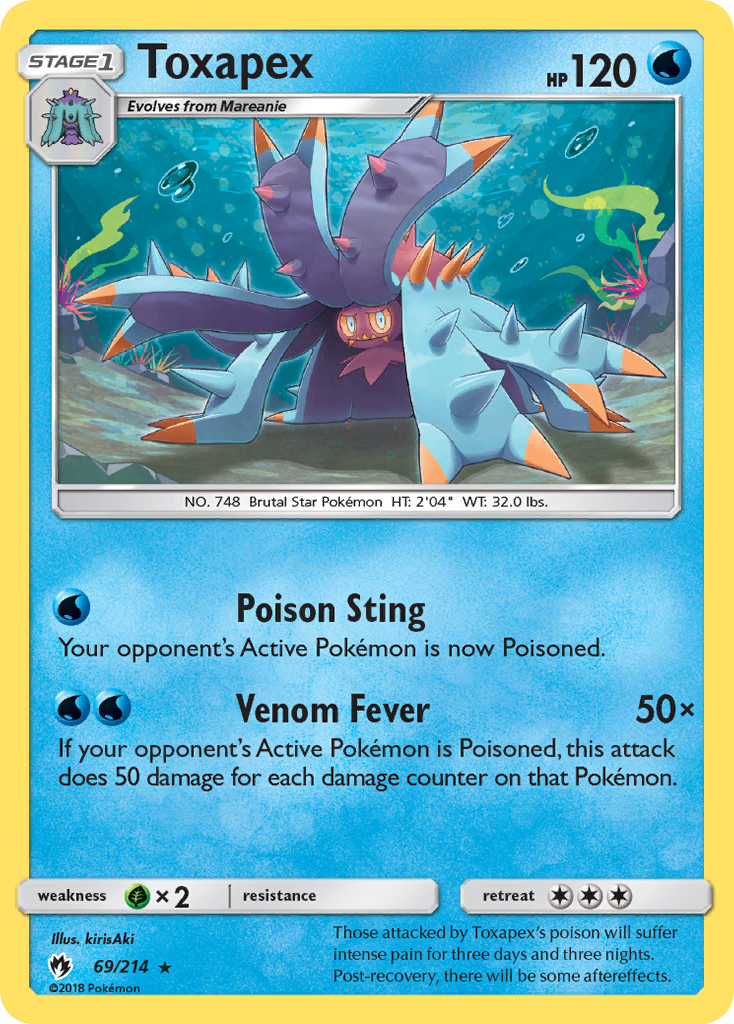 Toxapex (69/214) [Sun & Moon: Lost Thunder] | Total Play