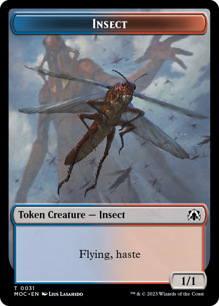 Soldier // Insect Double-Sided Token [March of the Machine Commander Tokens] | Total Play