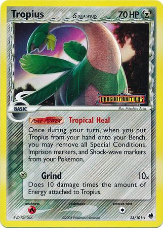 Tropius (23/101) (Delta Species) (Stamped) [EX: Dragon Frontiers] | Total Play