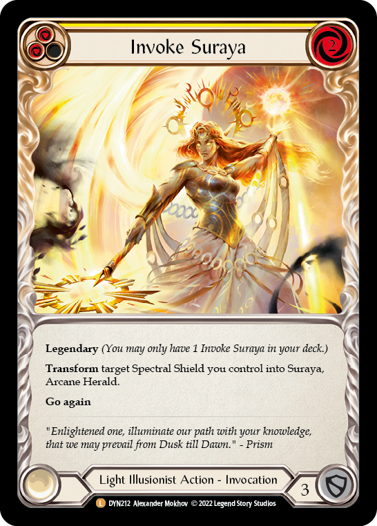 Invoke Suraya // Suraya, Archangel of Knowledge [DYN212] (Dynasty)  Rainbow Foil | Total Play