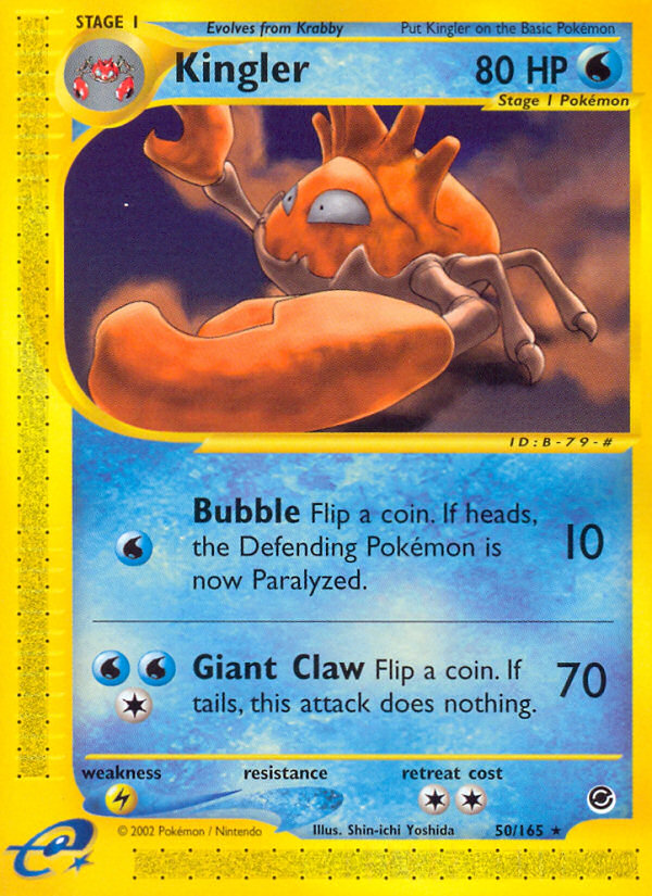 Kingler (50/165) [Expedition: Base Set] | Total Play