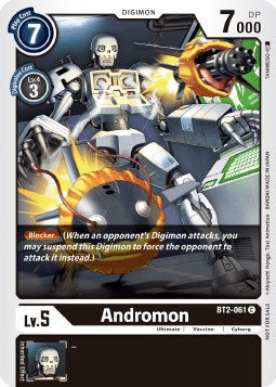 Andromon [BT2-061] (Double Diamond Pre-Release) [Release Special Booster Promos] | Total Play