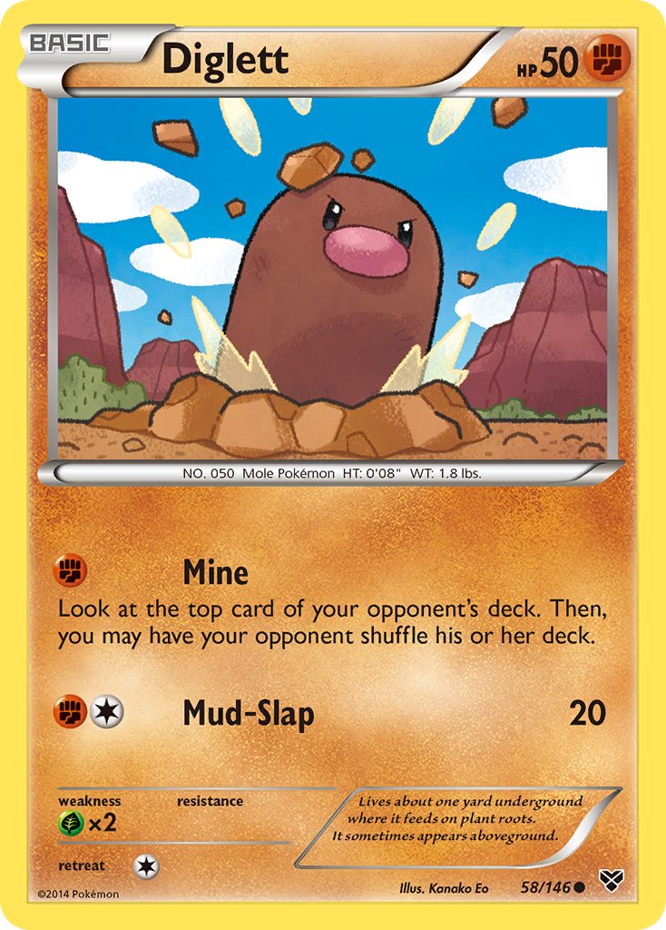 Diglett (58/146) [XY: Base Set] | Total Play