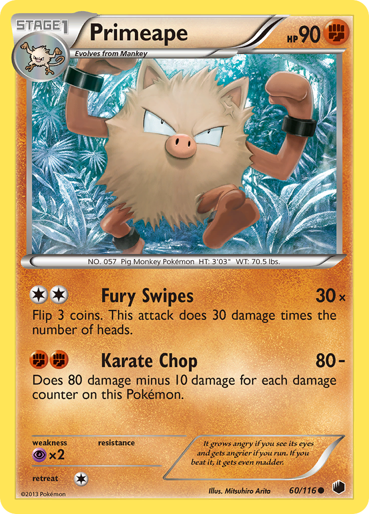 Primeape (60/116) [Black & White: Plasma Freeze] | Total Play