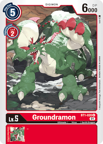 Groundramon [BT1-020] (Alternative Art) [Starter Deck: Gallantmon] | Total Play