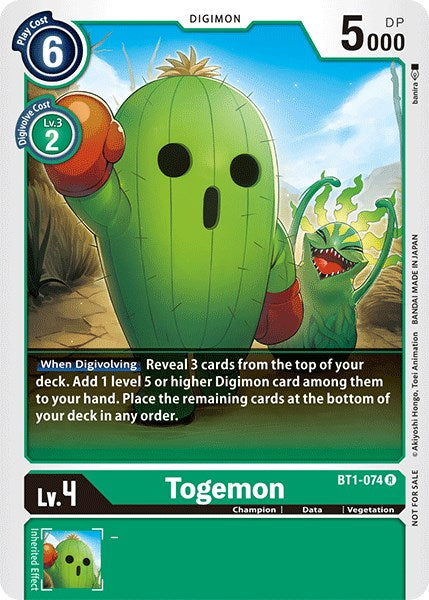 Togemon [BT1-074] (Official Tournament Pack Vol.3) [Release Special Booster Promos] | Total Play