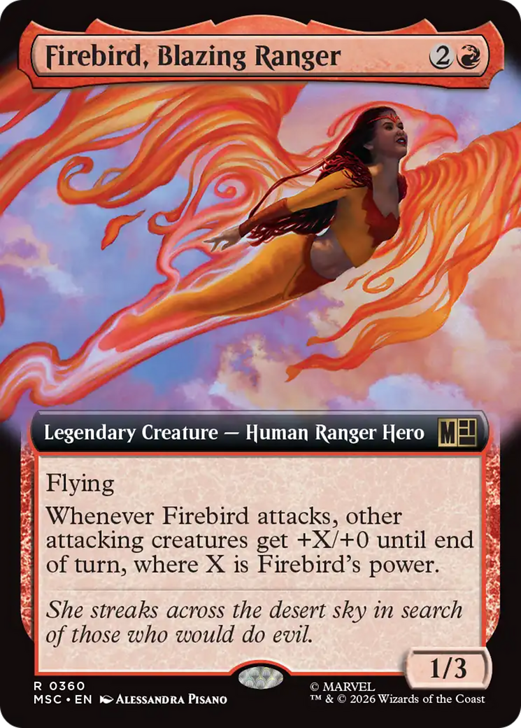 Firebird, Blazing Ranger (Extended Art) [Marvel Super Heroes Commander] | Total Play