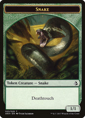 Aven Initiate // Snake Double-Sided Token [Amonkhet Tokens] | Total Play