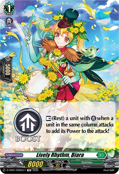 Lively Rhythm, Biara (Tutorial Card) (D-TD01/009EN-T) [Urara Haneyama -Bandmaster of Blossoming Bonds-] | Total Play