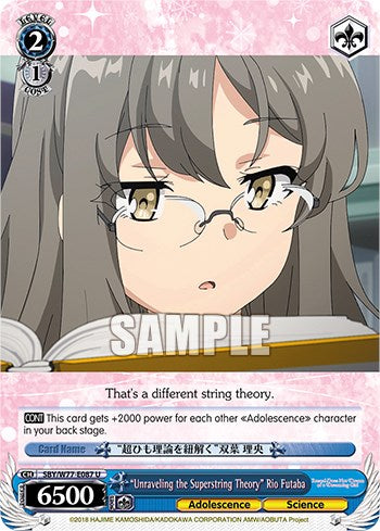 "Unraveling the Superstring Theory" Rio Futaba [Rascal Does Not Dream of a Dreaming Girl] | Total Play