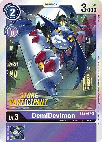 DemiDevimon [BT2-067] (Store Participant) [Release Special Booster Promos] | Total Play