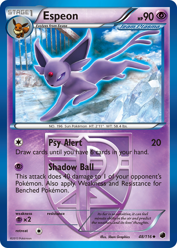 Espeon (48/116) [Black & White: Plasma Freeze] | Total Play