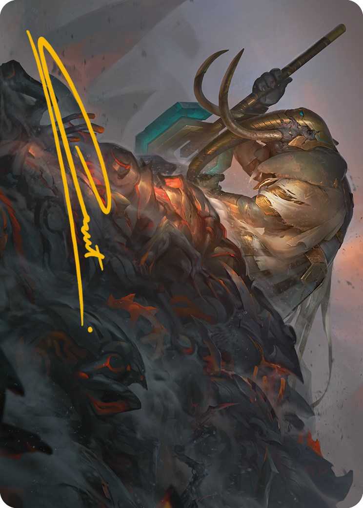 Against All Odds Art Card (Gold-Stamped Signature) [Phyrexia: All Will Be One Art Series] | Total Play