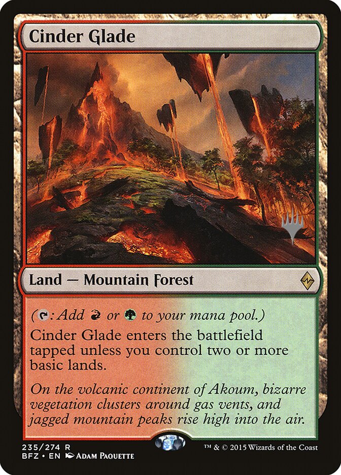 Cinder Glade (Promo Pack) [Battle for Zendikar Promos] | Total Play
