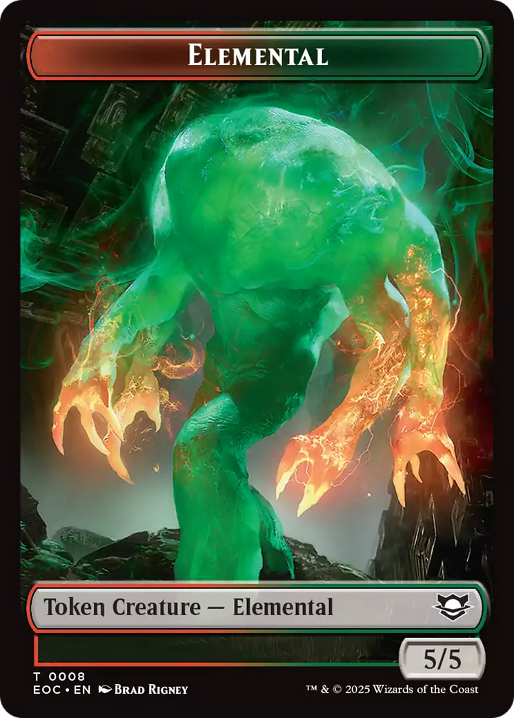 Insect // Elemental (0008) Double-Sided Token [Edge of Eternities Commander Tokens] | Total Play