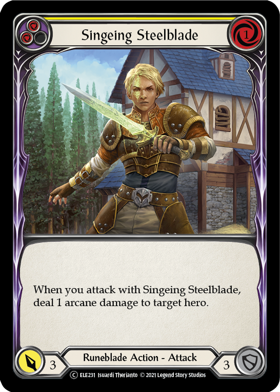 Singeing Steelblade (Yellow) [U-ELE231] (Tales of Aria Unlimited)  Unlimited Normal | Total Play