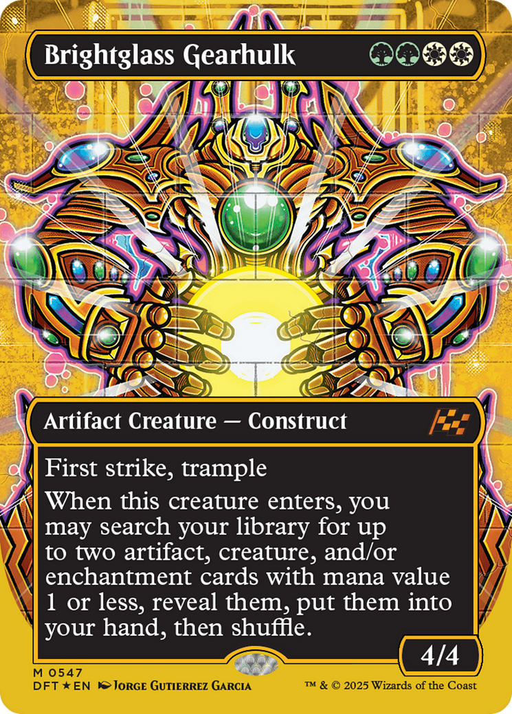 Brightglass Gearhulk (Borderless) (First-Place Foil) [Aetherdrift] | Total Play